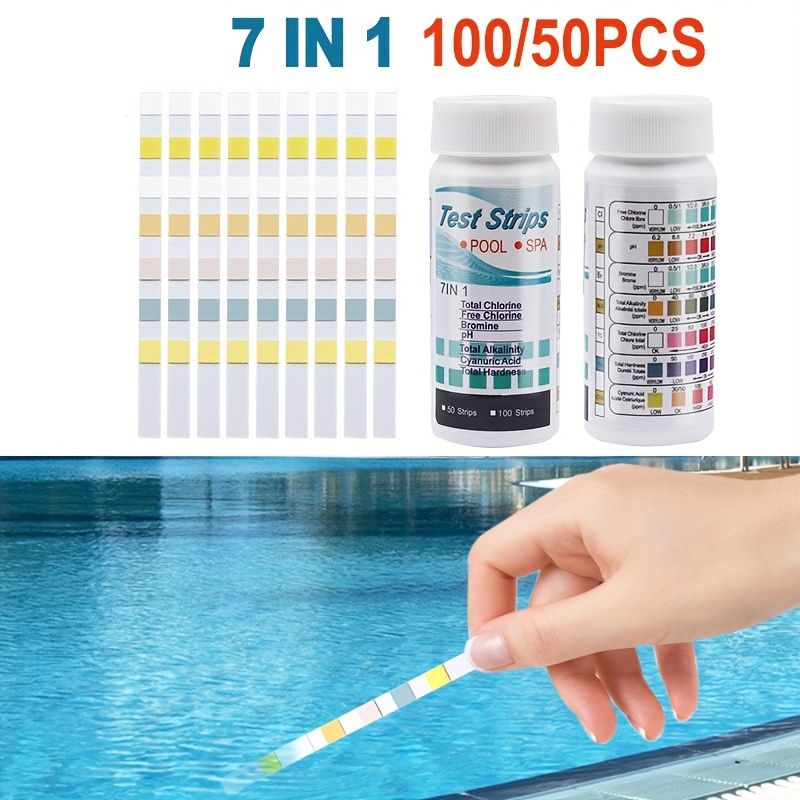 Marine Aquarium Water Testing - 7-in-1 50/100 stuks Zwembad PH Teststrip