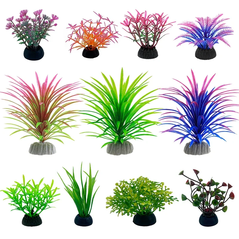 Marine Aquarium Aquascape - PVC Aquarium Decoratieve Simulatie Kunstmatige Bladeren