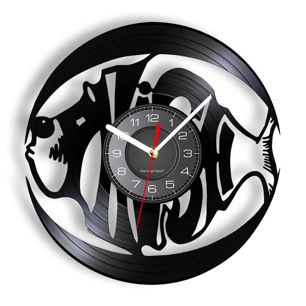 Marine Aquarium Live - Ocean Fish Accent Vinyl Record Wandklok