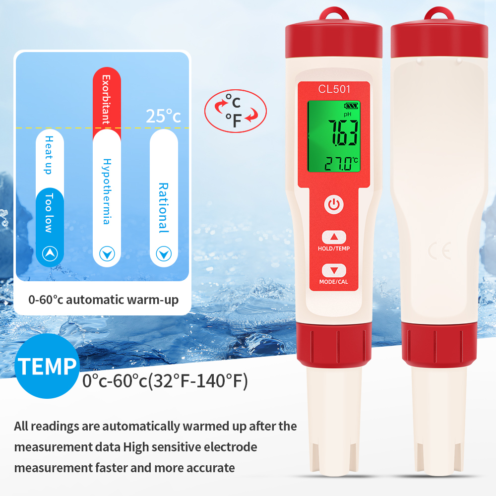 PH/CL2/H2/ORP/Temperatuurmeter - Marine Aquarium Water Testing recensie en prijs
