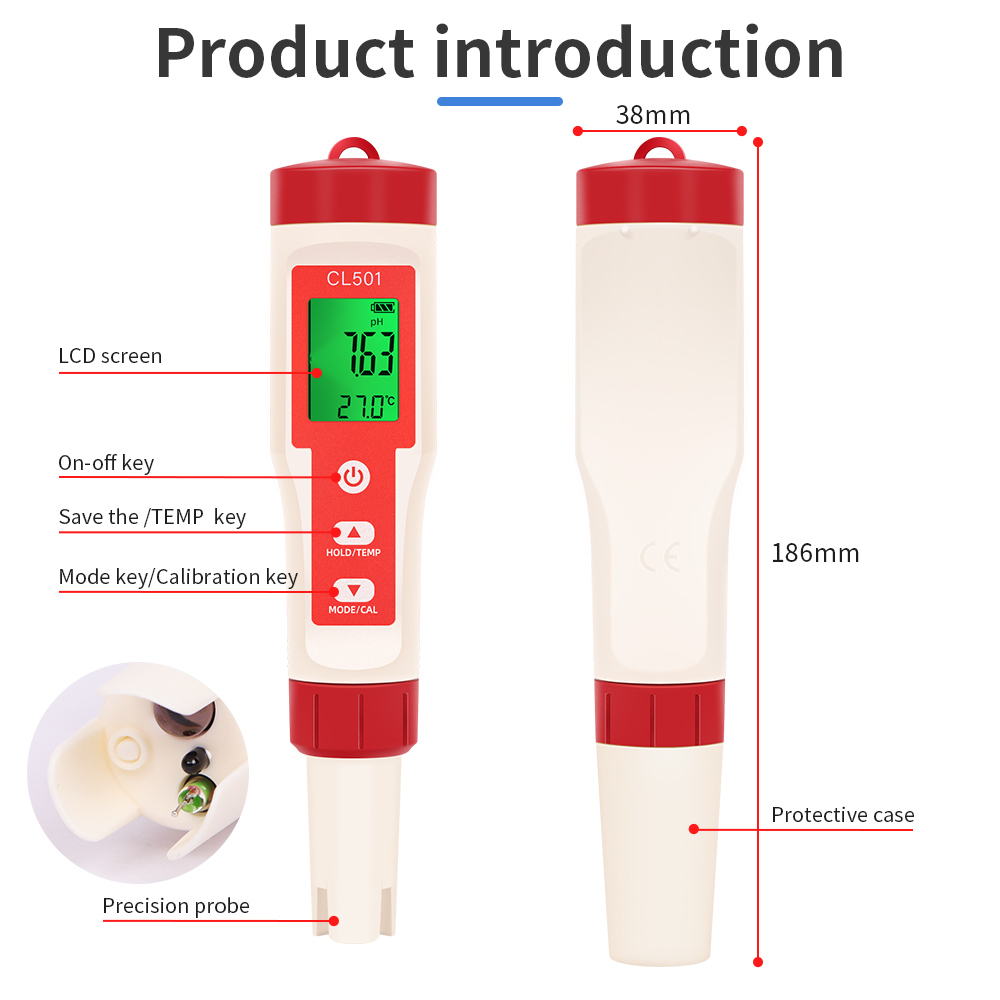 PH/CL2/H2/ORP/Temperatuurmeter - Marine Aquarium Water Testing recensie en prijs