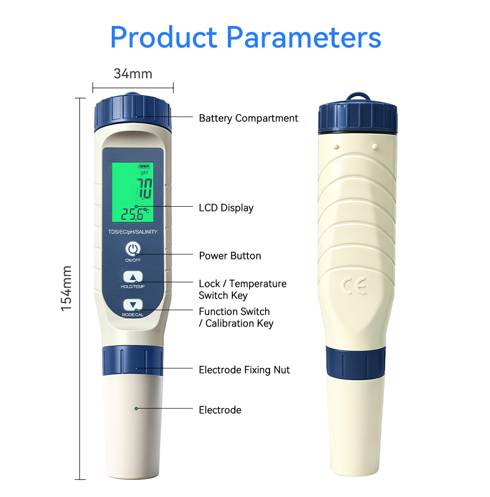 5-in-1 Waterkwaliteitstestpen  - Marine Aquarium Water Testing recensie en prijs