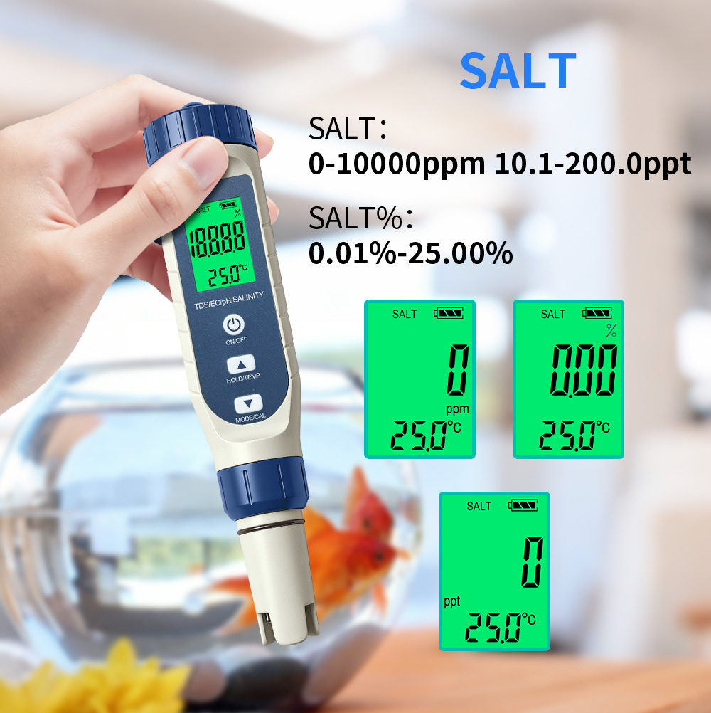 5-in-1 Waterkwaliteitstestpen  - Marine Aquarium Water Testing recensie en prijs