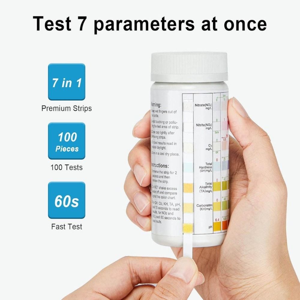 7 in 1 100 Stuks Aquarium Test - Marine Aquarium Water Testing recensie en prijs