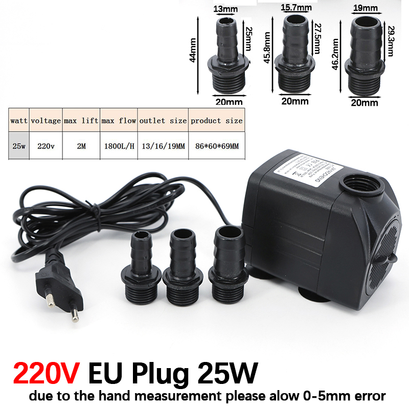 AC 220V 16W 25W Dompelpomp Lig - Marine Aquarium Nano recensie en prijs